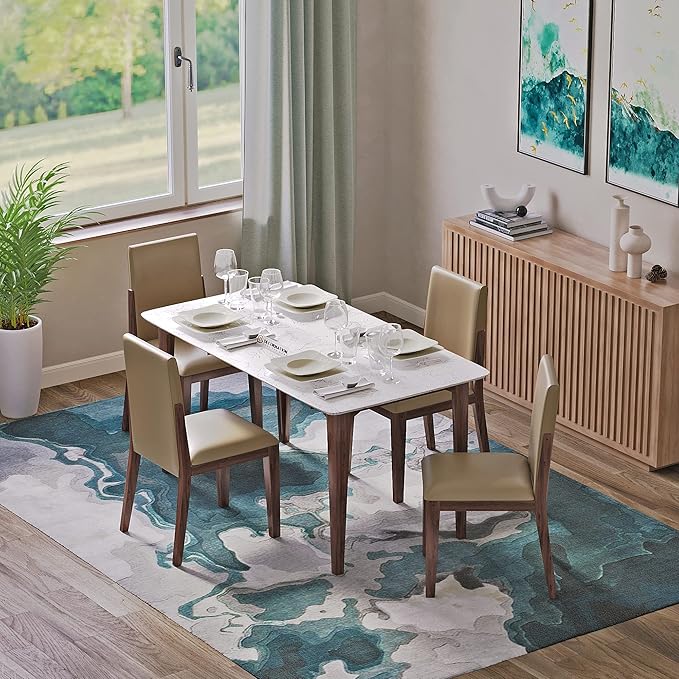 DecorNation Italiana Solid Wood 4 Seater